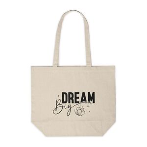 Dream Big Motivational Custom Canvas Tote Bag